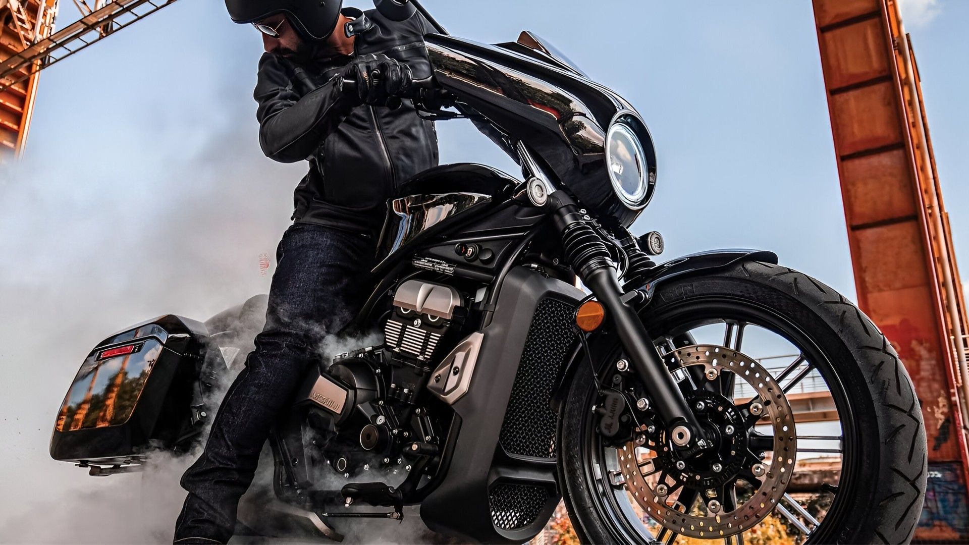 2025 Moto Morini Calibro Bagger burnout