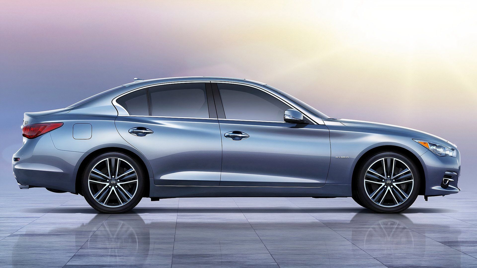 blue 2014 Infiniti Q50 Hybrid