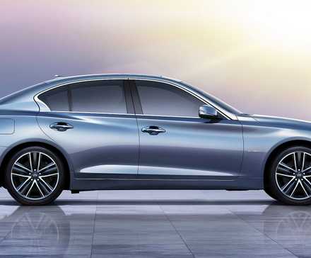 blue 2014 Infiniti Q50 Hybrid