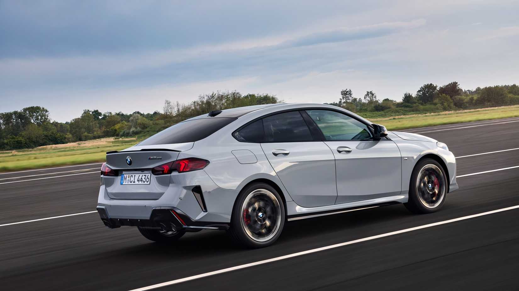 2025 BMW M235i Gran Coupe Rear 3/4 Driving on Road