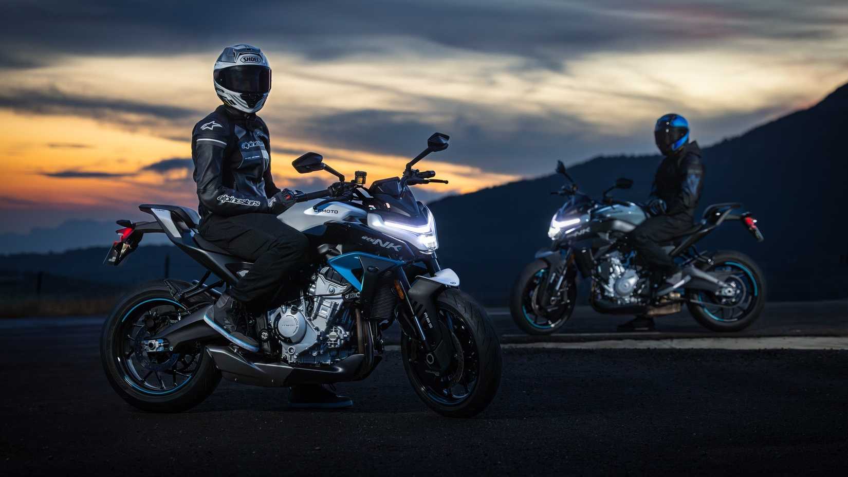 Foto panorâmica da CFMoto 675NK 2025