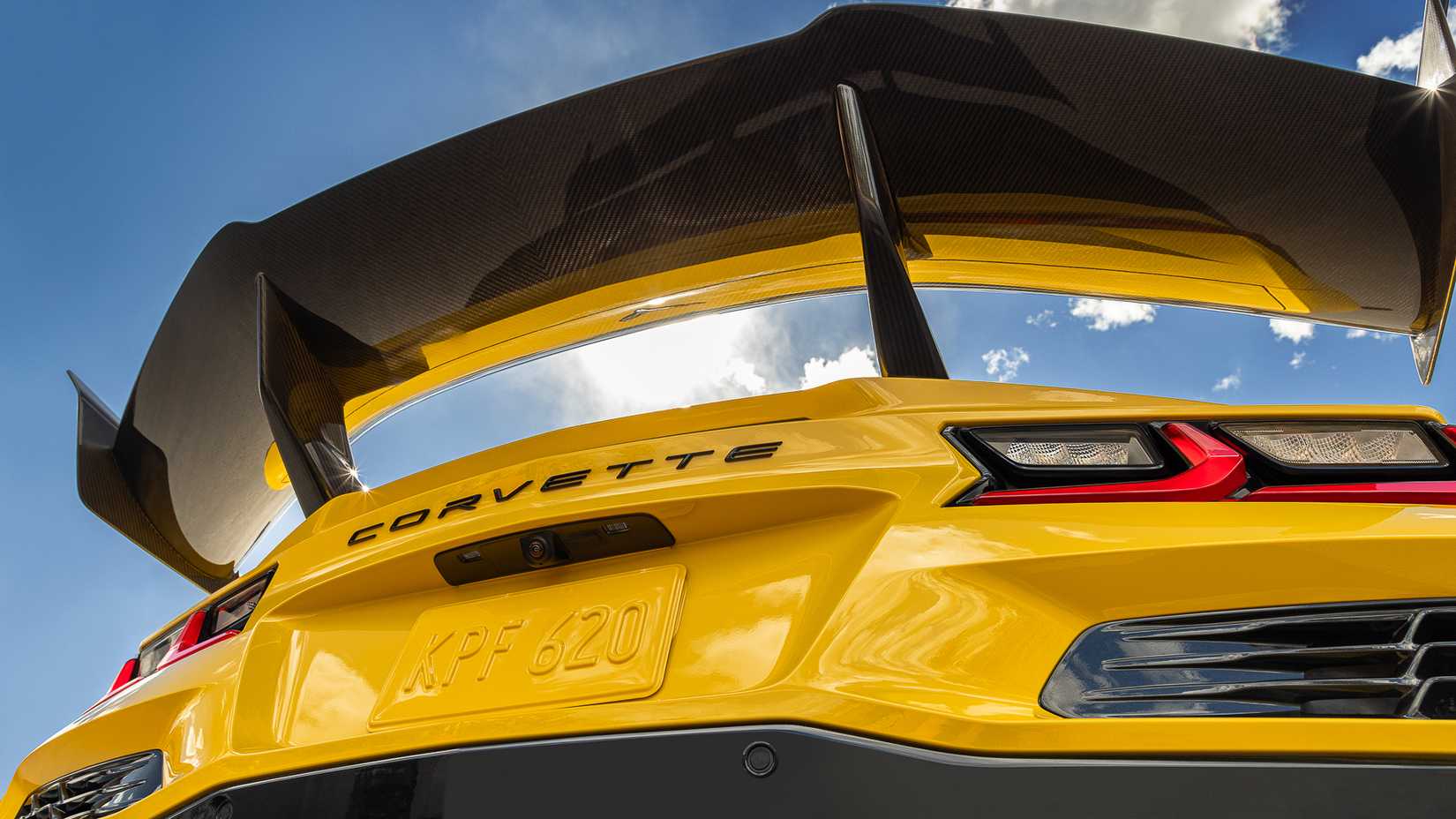 Close-up traseiro do Chevrolet Corvette ZR1 2025