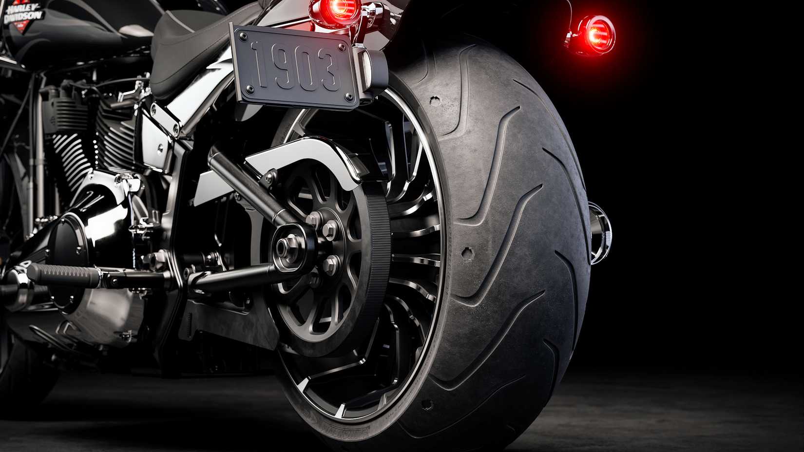 2025 Harley-Davidson Breakout rear wheel close-up detail