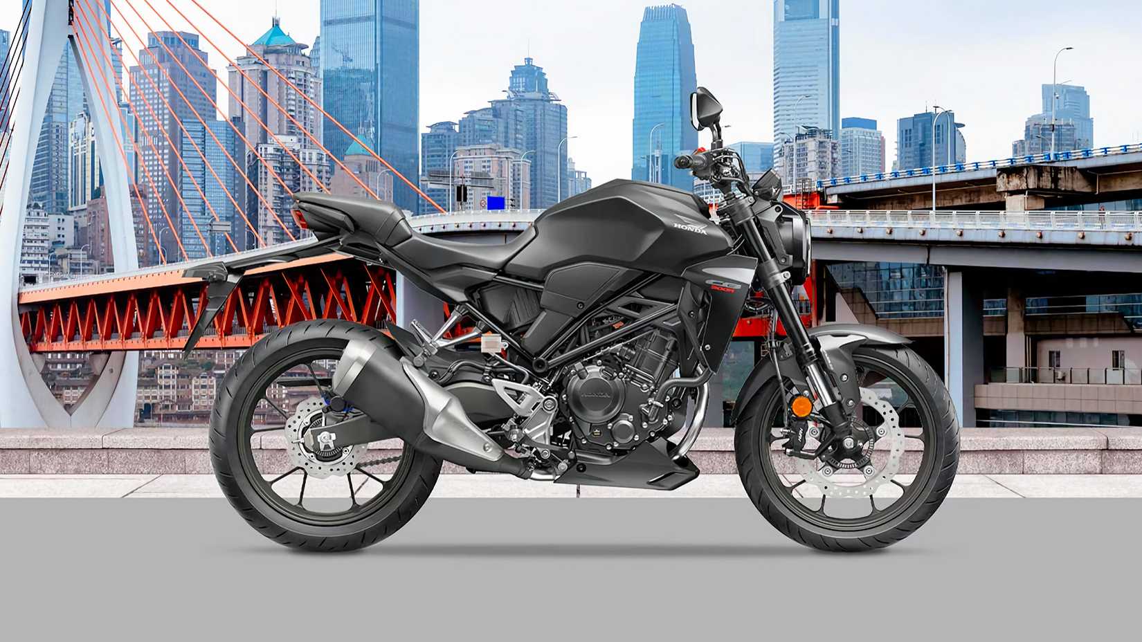 Foto de perfil estático da Honda CB300R 2025