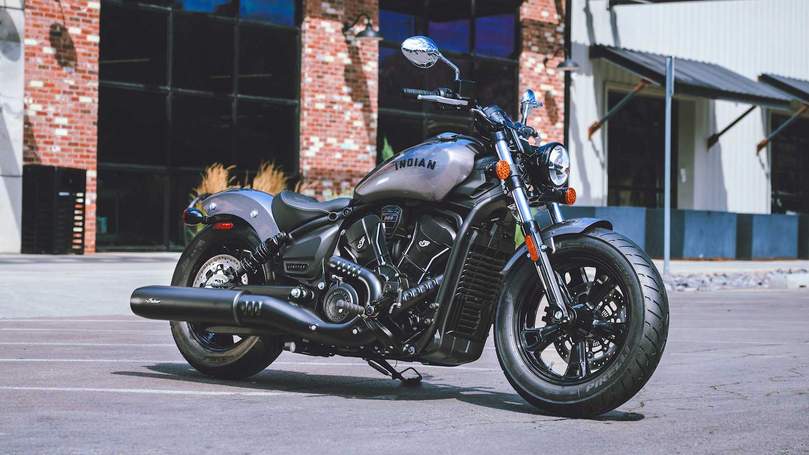 2025 Indian Scout Sixty Bobber static front quarter shot