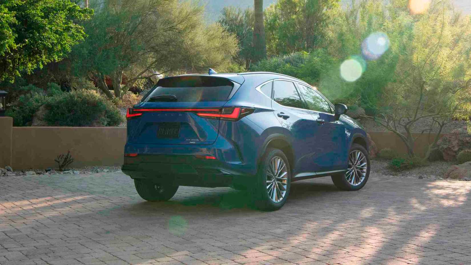 Blue NX 350h rear-quarter