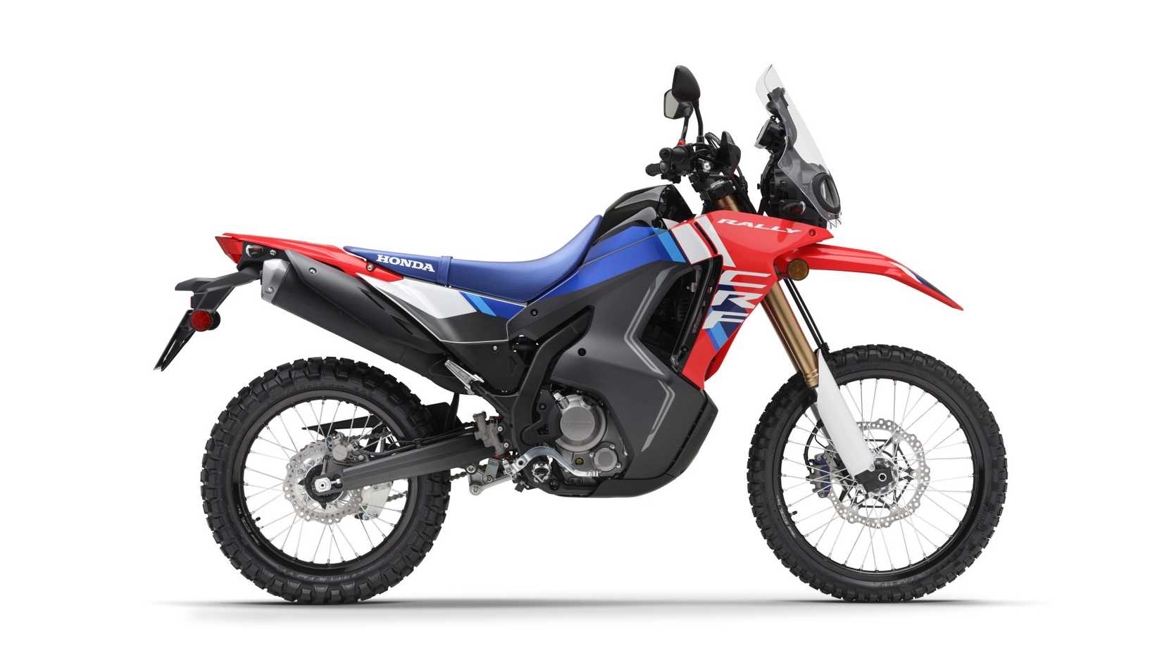 Vista lateral do perfil lateral do Honda CRF300L Rally 2025