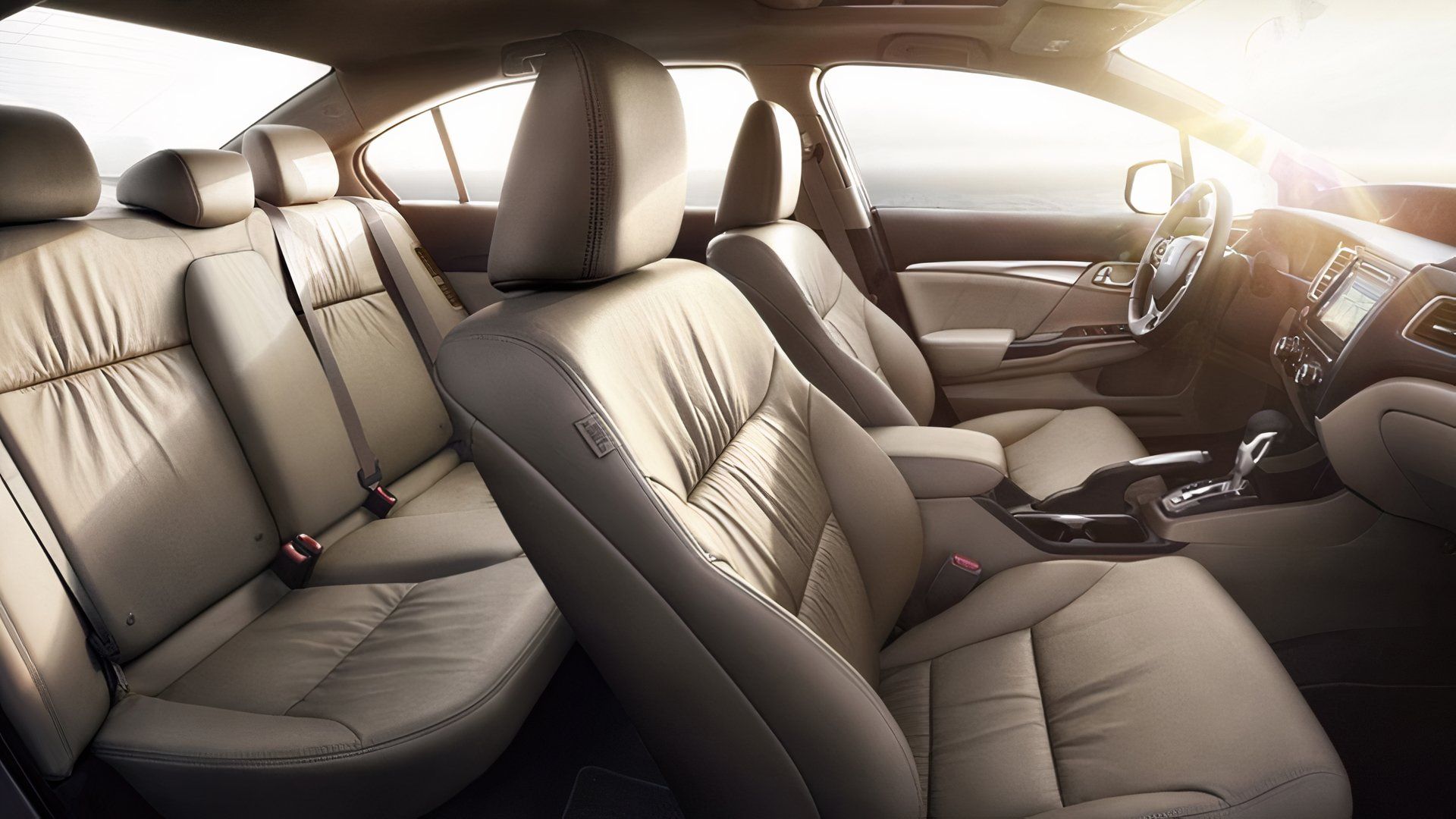 Interior shot of a 2015 Honda Civic Hybrid