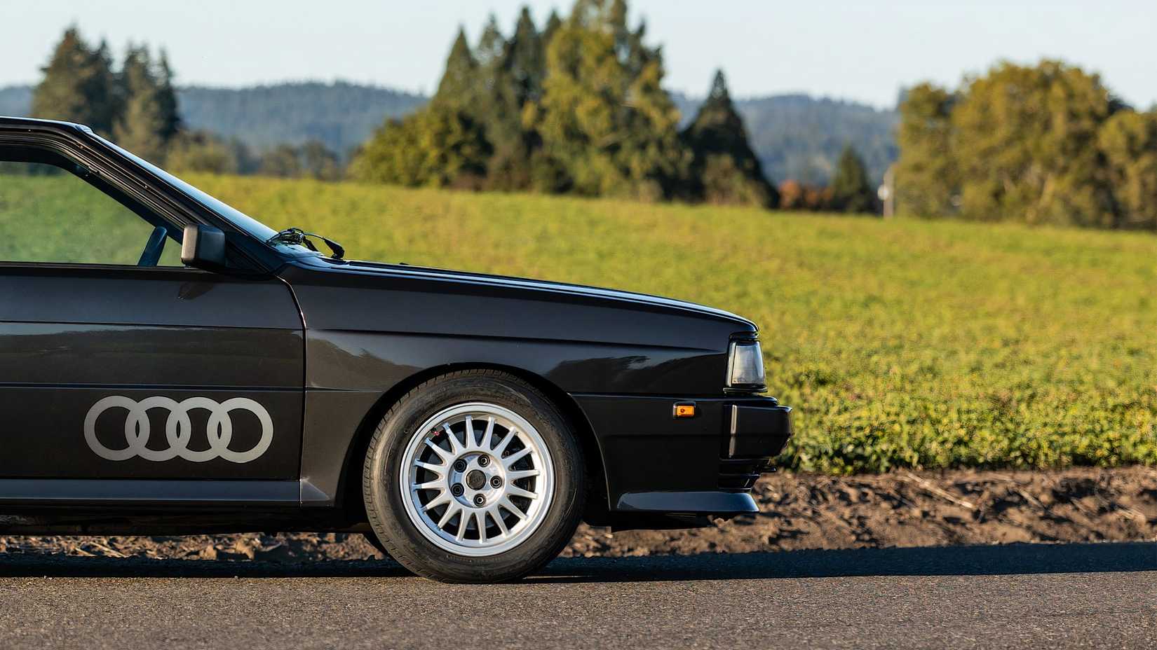 1985 Audi Quattro 20V in black front end
