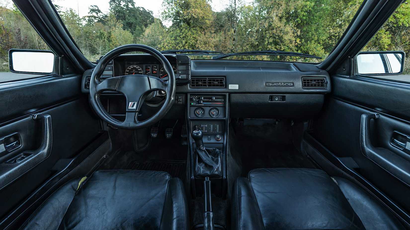 1985 Audi Quattro 20V interior showing cockpit