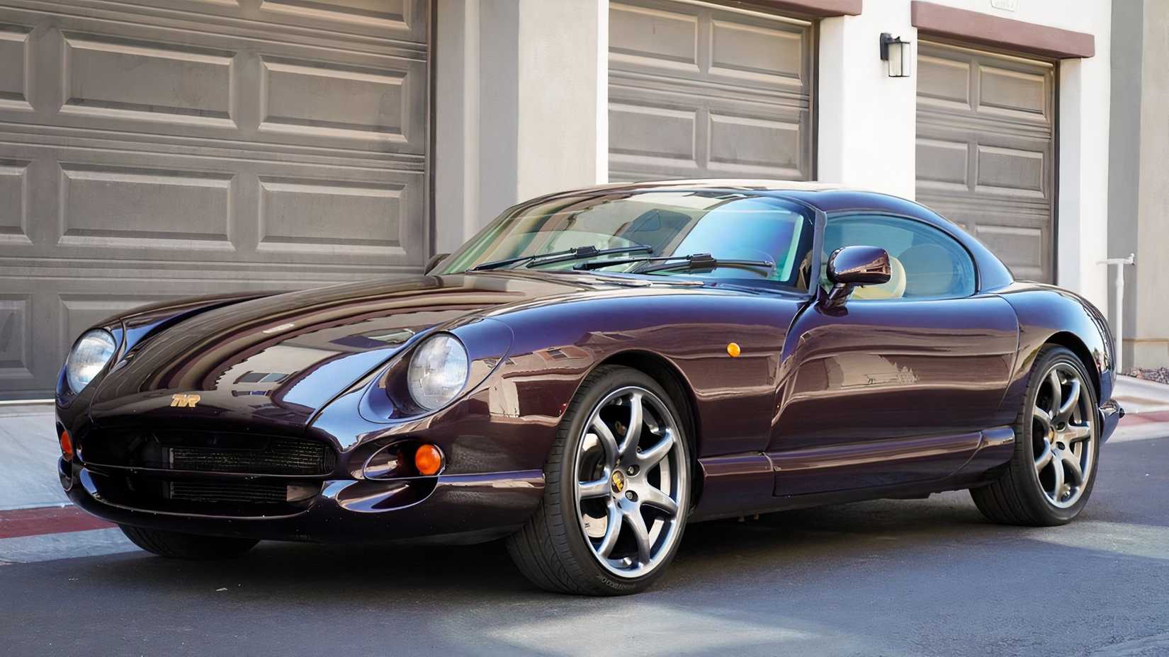 1997 TVR Cerbera 4.2 in maroon parked on street