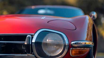 1967 Toyota 2000GT in red headlight and hood