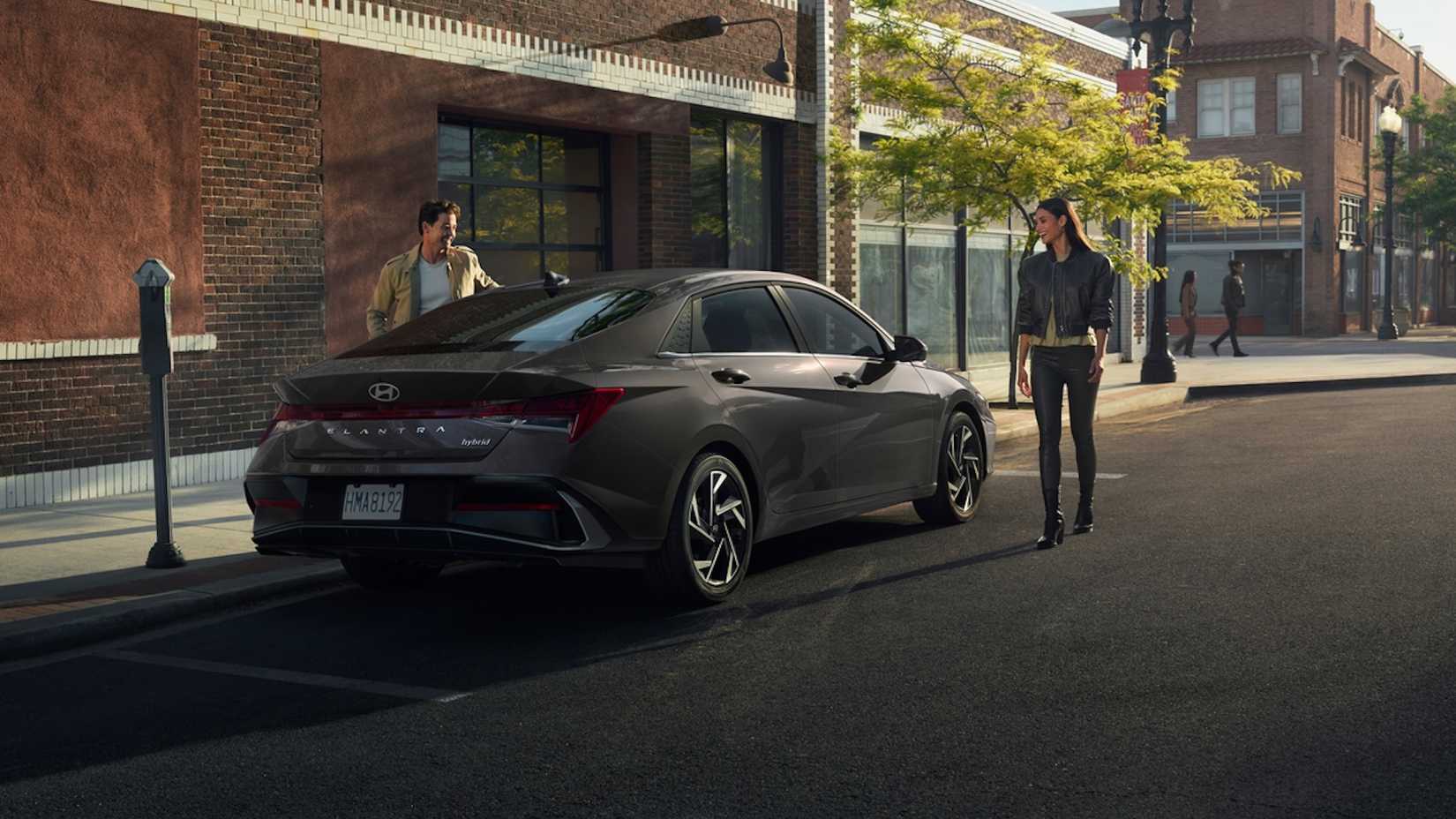 Hyundai Elantra Hybrid on street