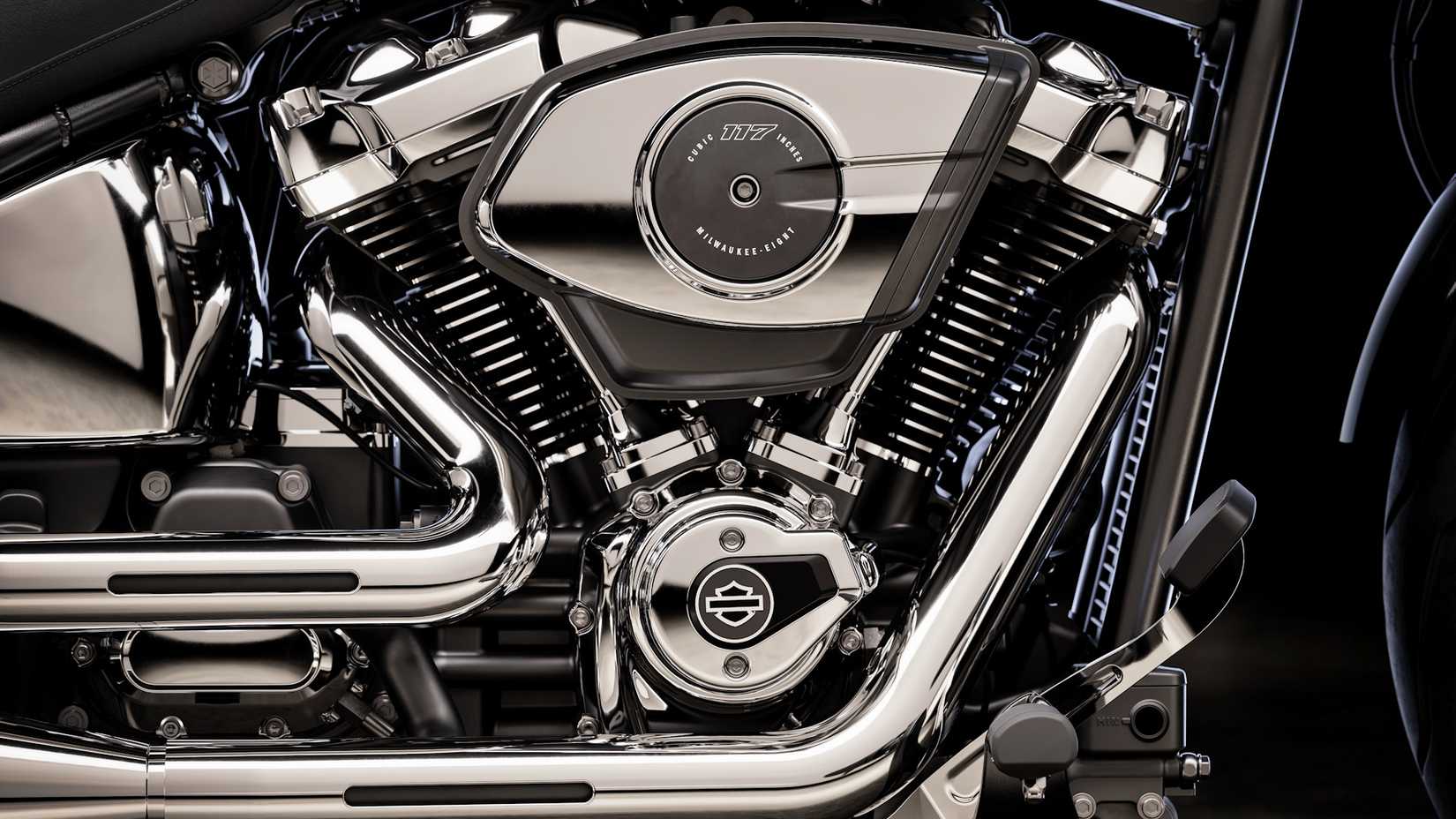 2025 Harley-Davidson Milwaukee-Eight 117 Custom engine close-up shot