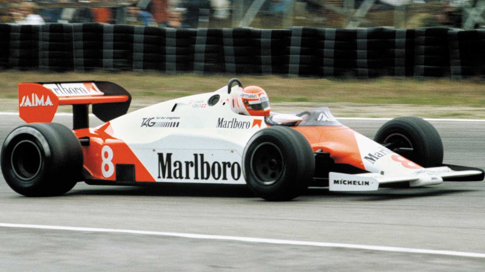 Vermelho 1983 Porsche Fórmula 1