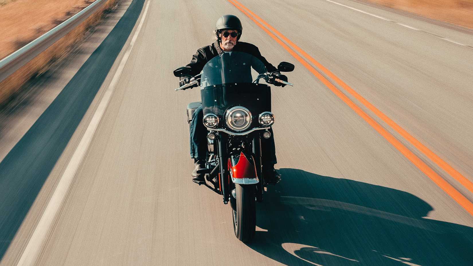 Rider on a 2025 Harley-Davidson Heritage Classic