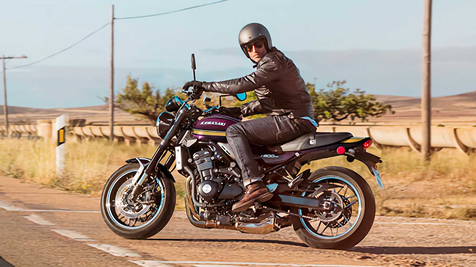 Rider sitting on a 2025 Kawasaki Z900RS
