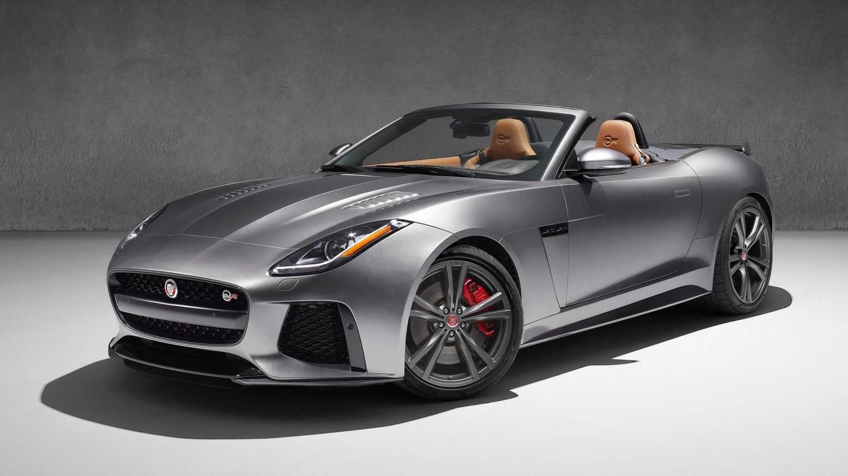 2017 Jaguar F-Type SVR in silver parked
