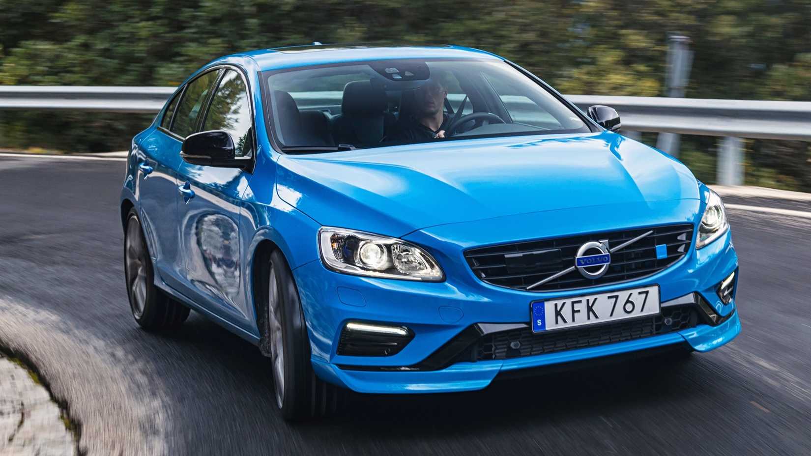 Blue 2015 Volvo S60 Polestar