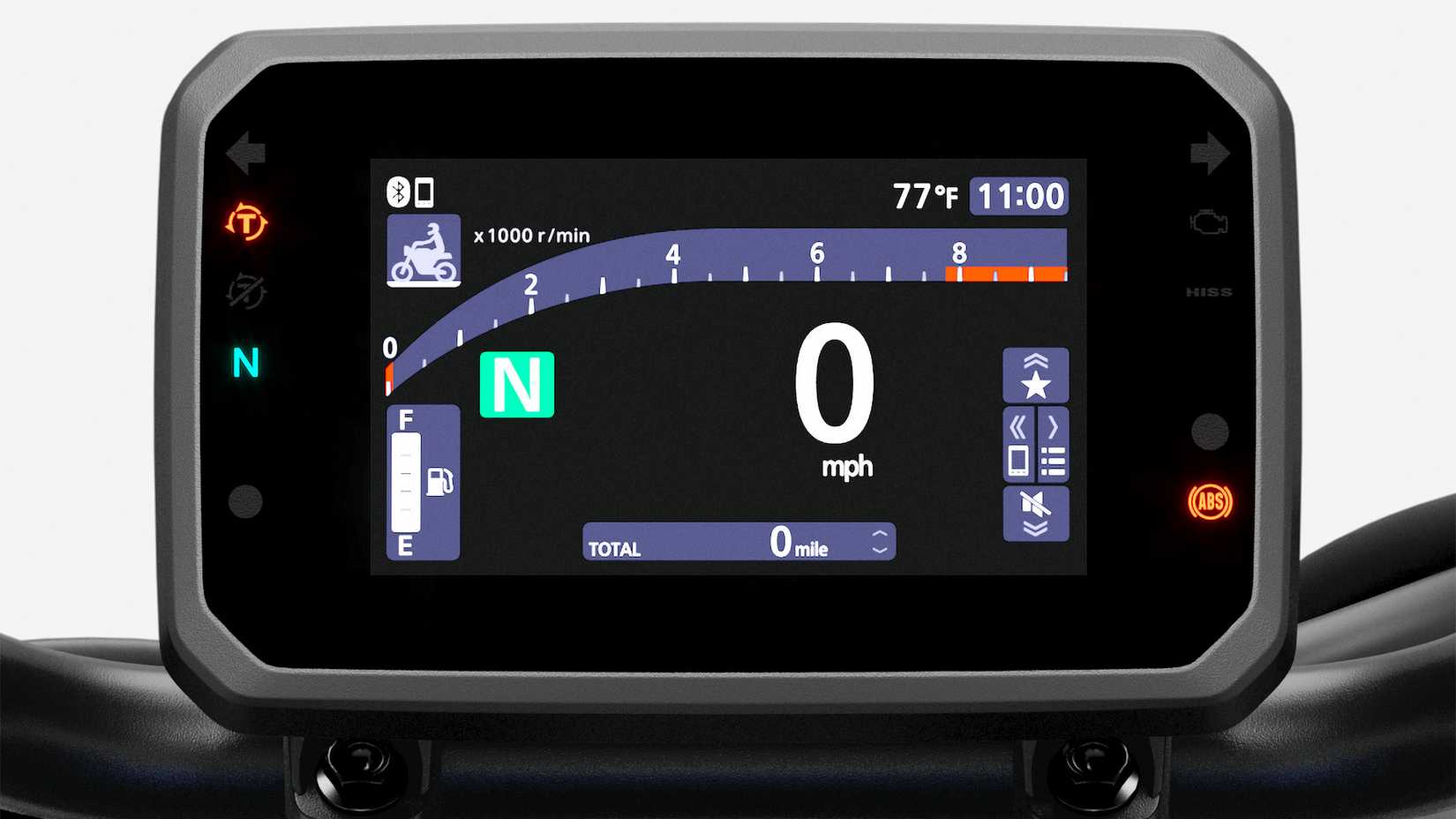 2025 Honda Rebel 1100 DCT display close-up detail