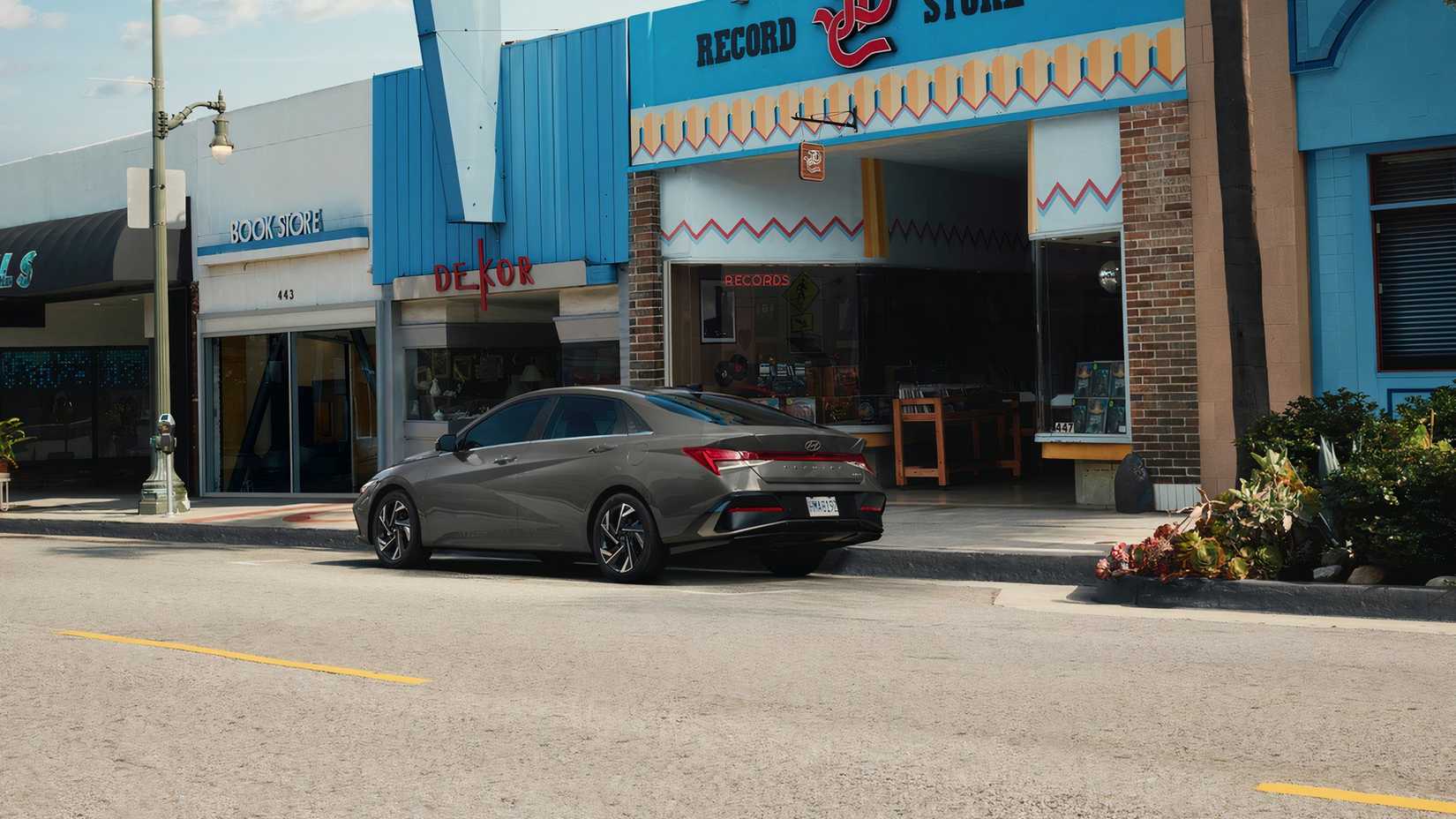2025 Hyundai Elantra Hybrid Rear Parked On Street