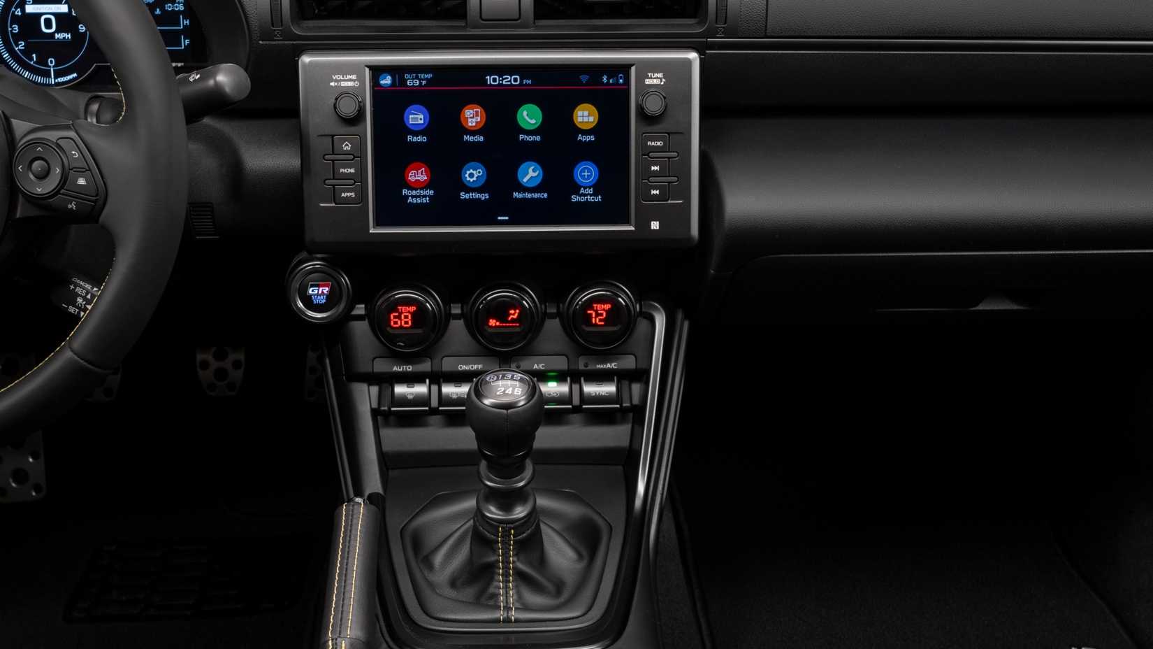 Painel da edição 2026 Toyota GR86 Yuzu