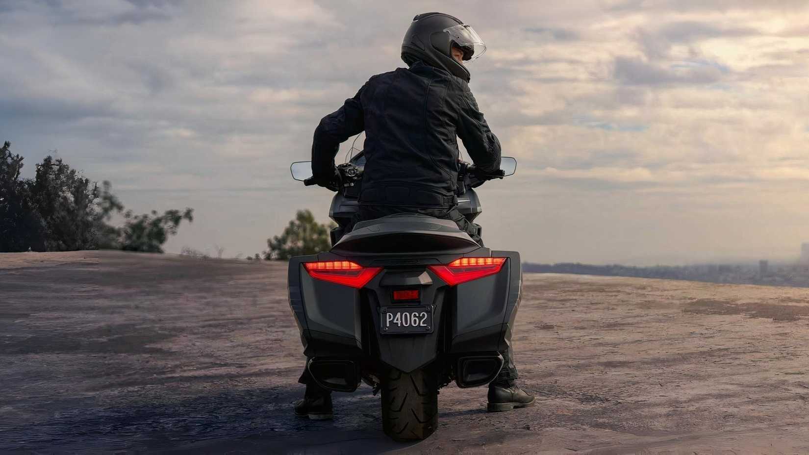 2026 Honda Gold Wing rear shot with riding parked