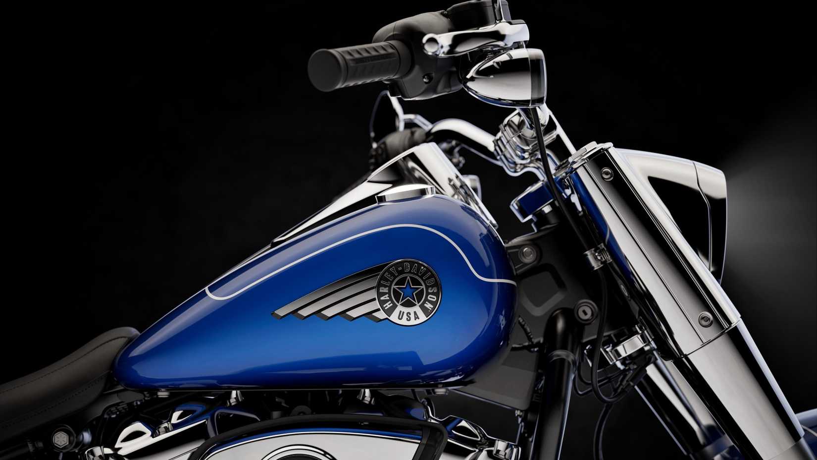 2025 Harley-Davidson Fat Boy tank design close-up shot