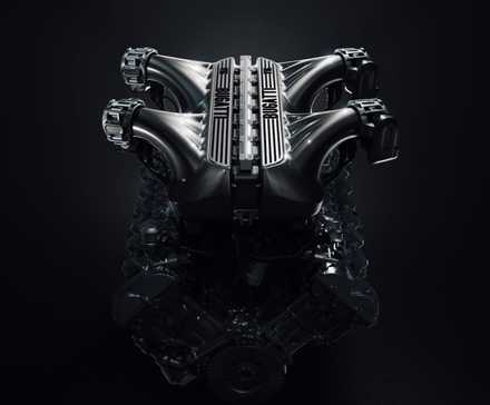 Plenos do motor Bugatti Tourbillon