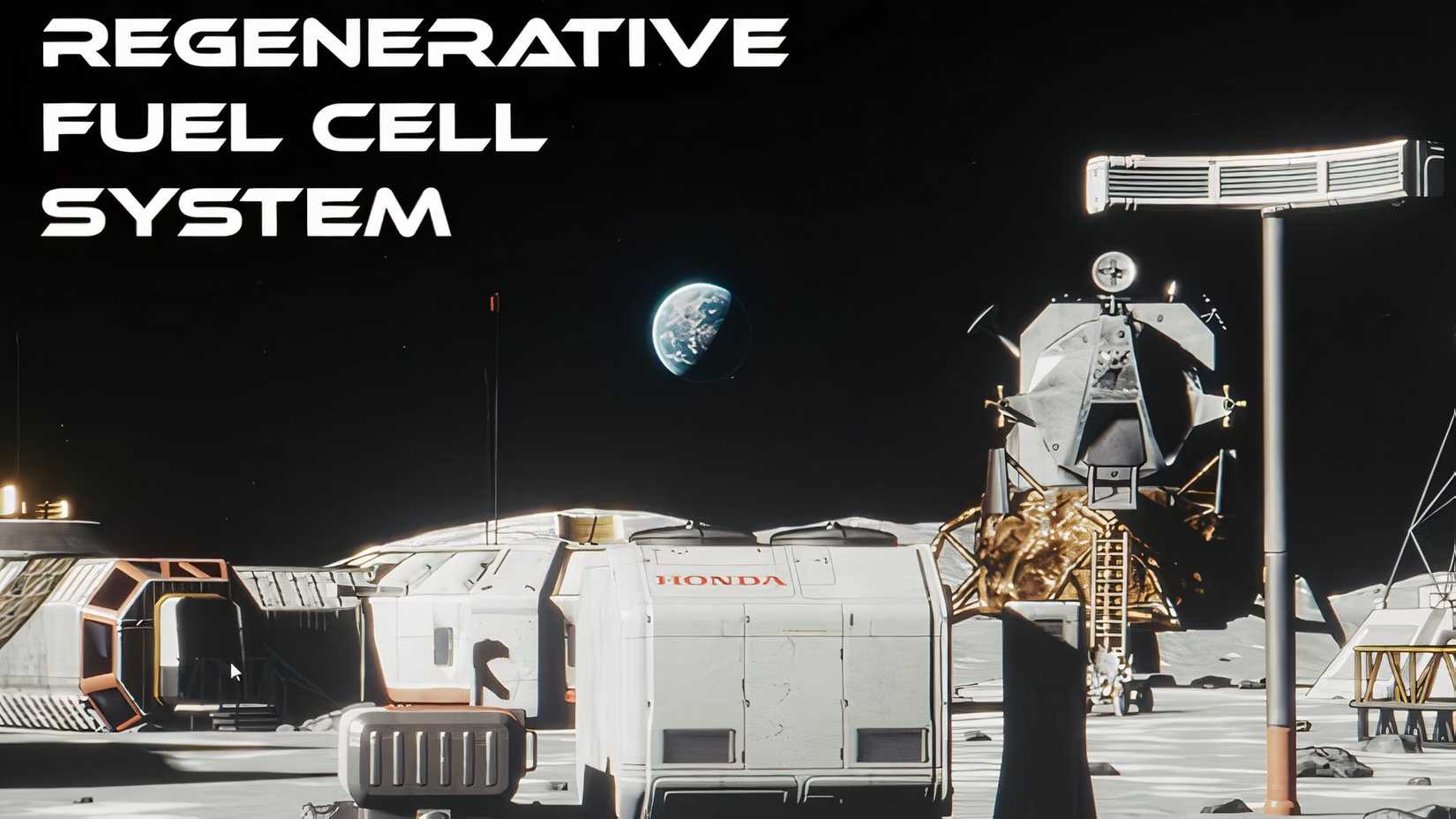 Image of the Honda Regenerative Fuel Cell System on the moon