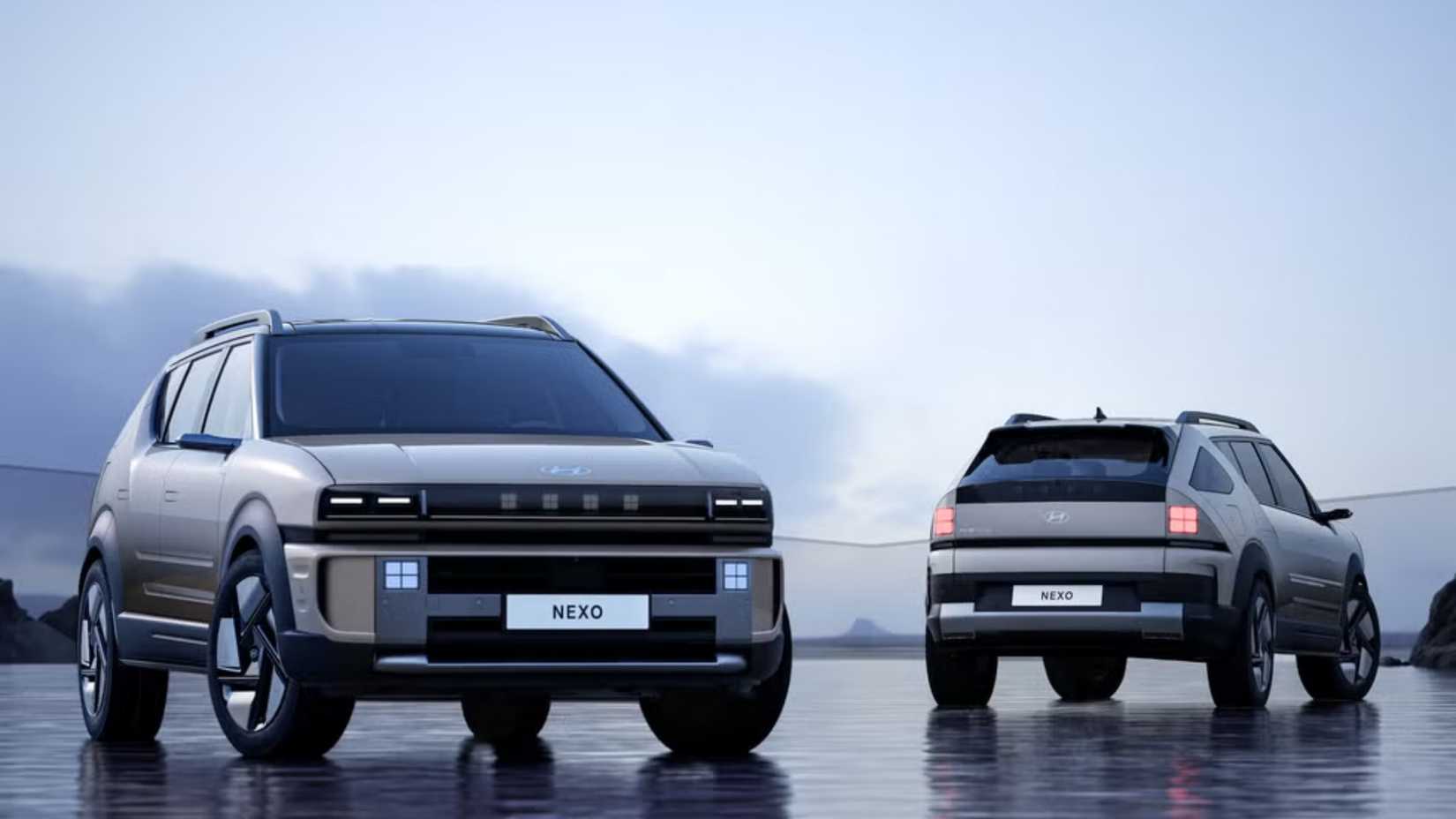 Novo Hyundai Nexo na frente e atrás
