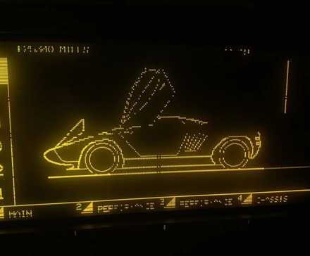 1990 Vector W8 digital screen