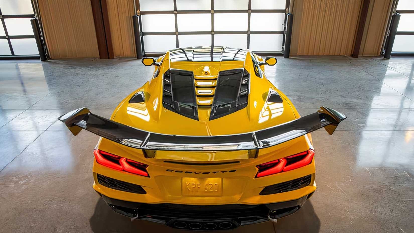 2025 Chevrolet Corvette ZR1 coupe in yellow rear end