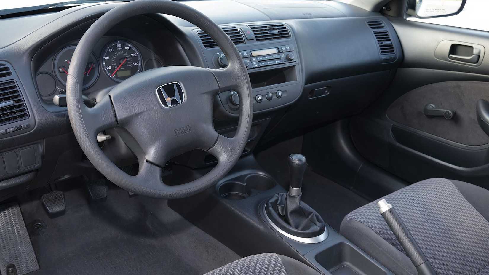 2001 Honda Civic DX interior showing front cabin
