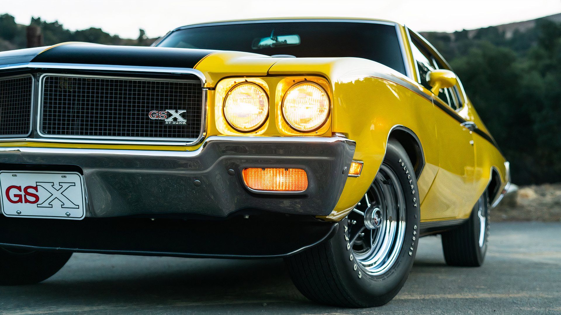 Vista frontal do Buick GSX 1970