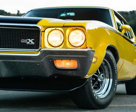 Vista frontal do Buick GSX 1970