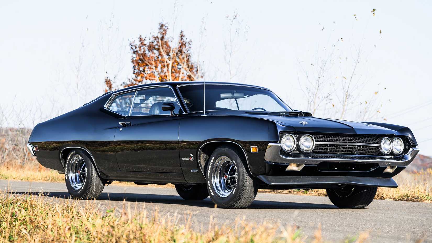 3/4 view of 1970 Ford Torino 429 Cobra