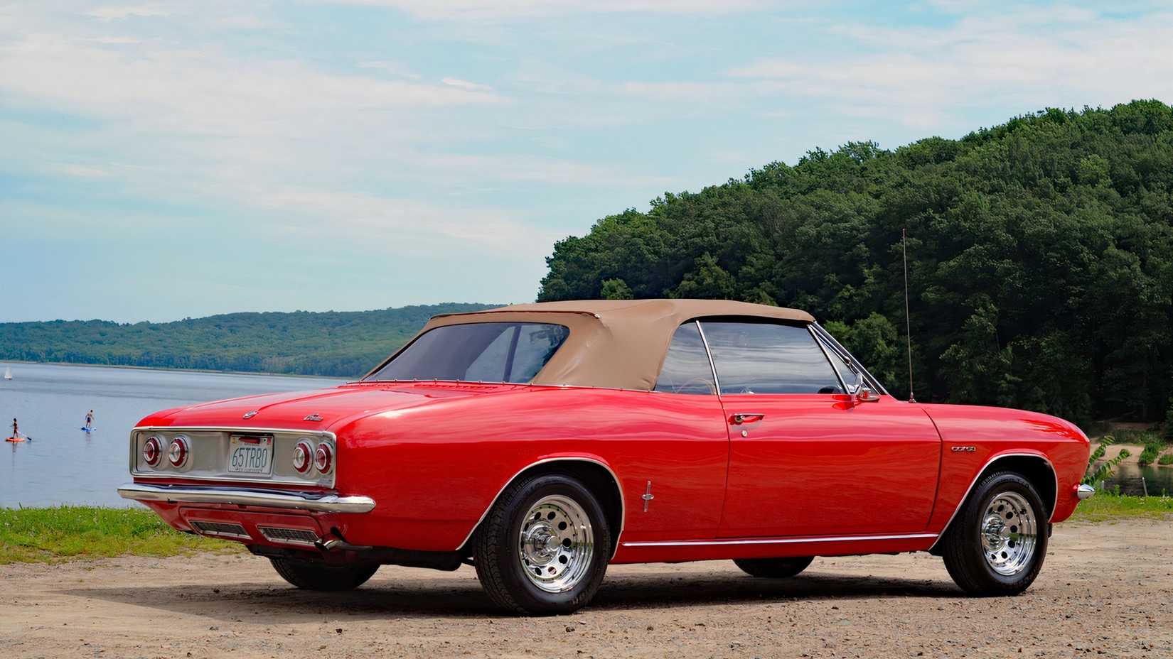 3/4 rear view of 1965 Chevrolet Corvair Corsa Turbo