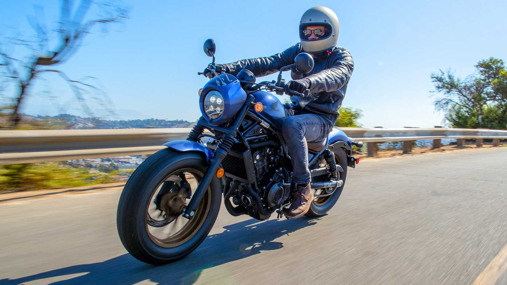 Rider on a 2025 Honda Rebel 500