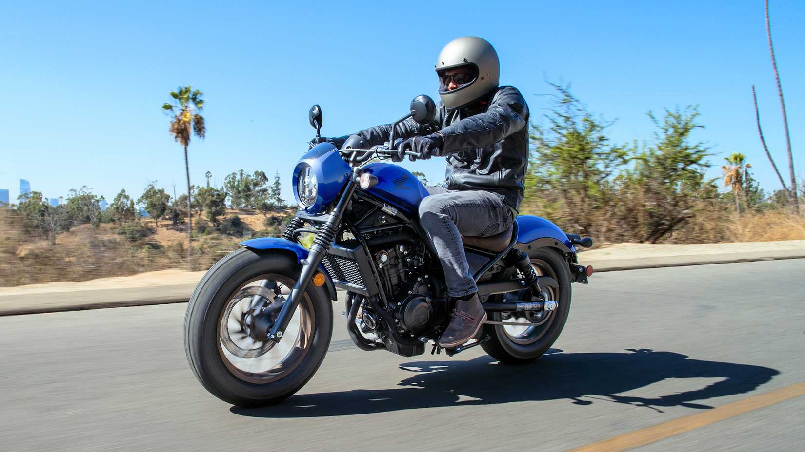 Rider on a 2025 Honda Rebel 500