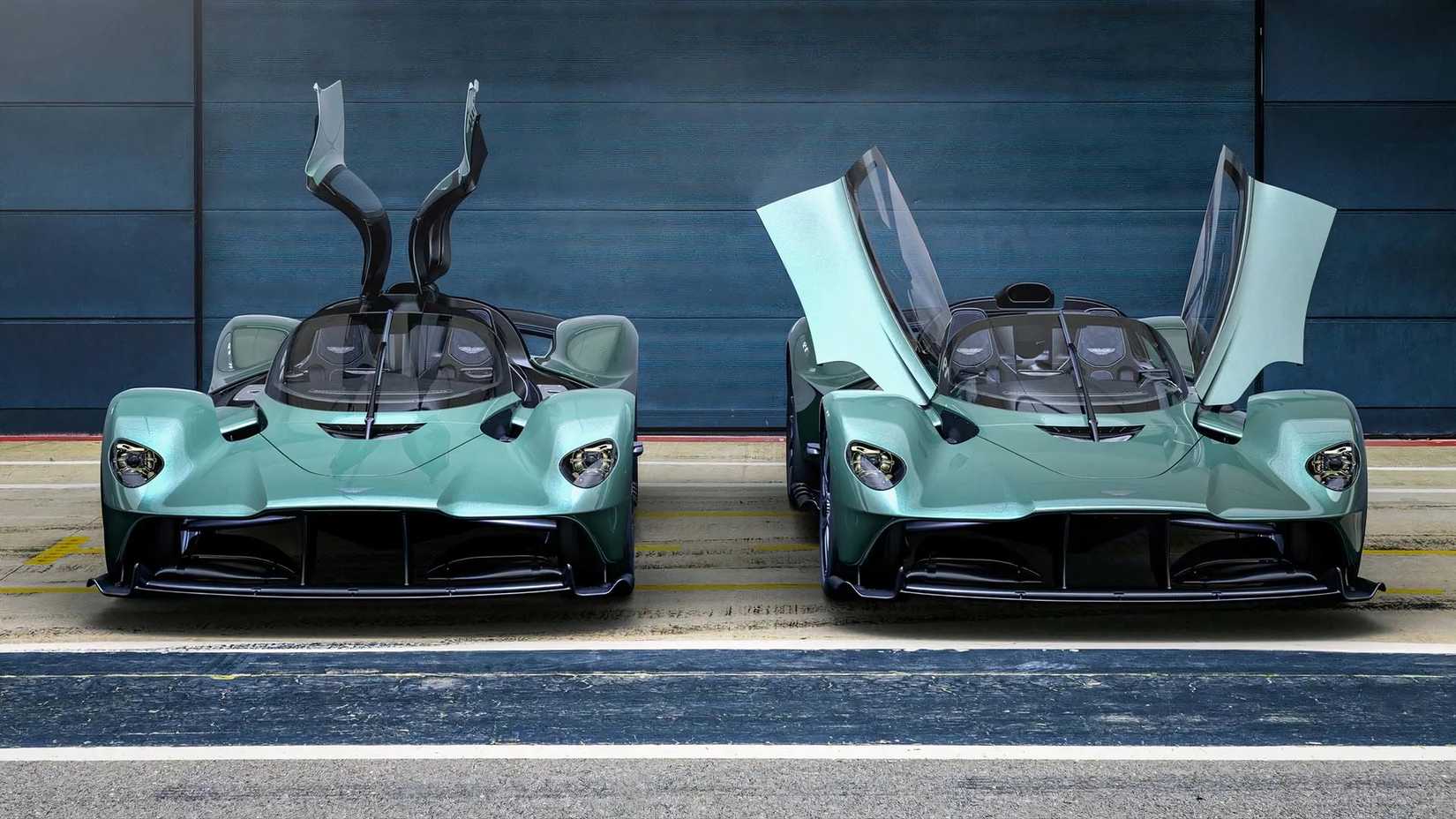 Aston Martin Valkyrie Spider and Coupe side-by-side