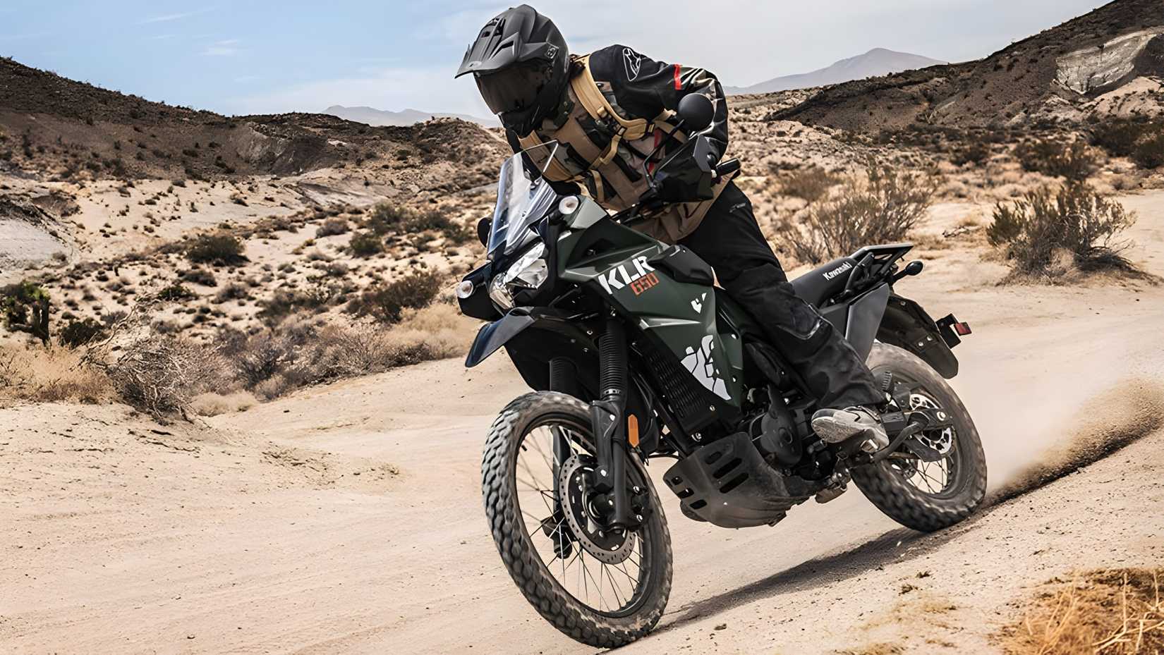 2025 Kawasaki KLR 650 hardcore off-roading and sliding