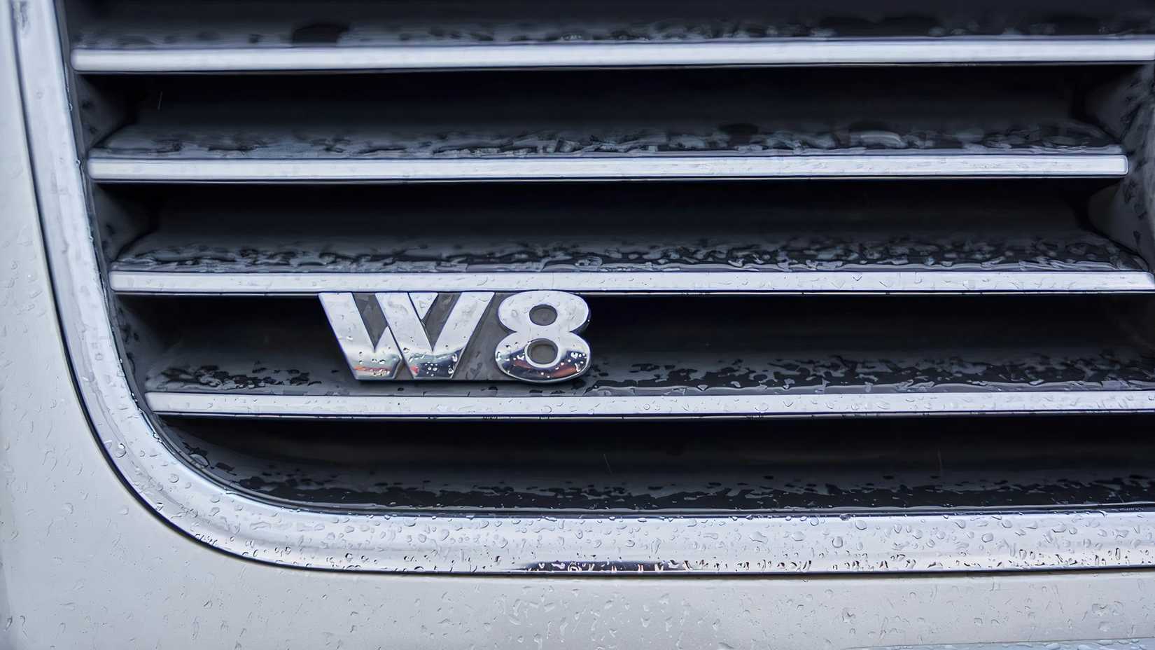 2004 volkswagen passat W8 close-up logo