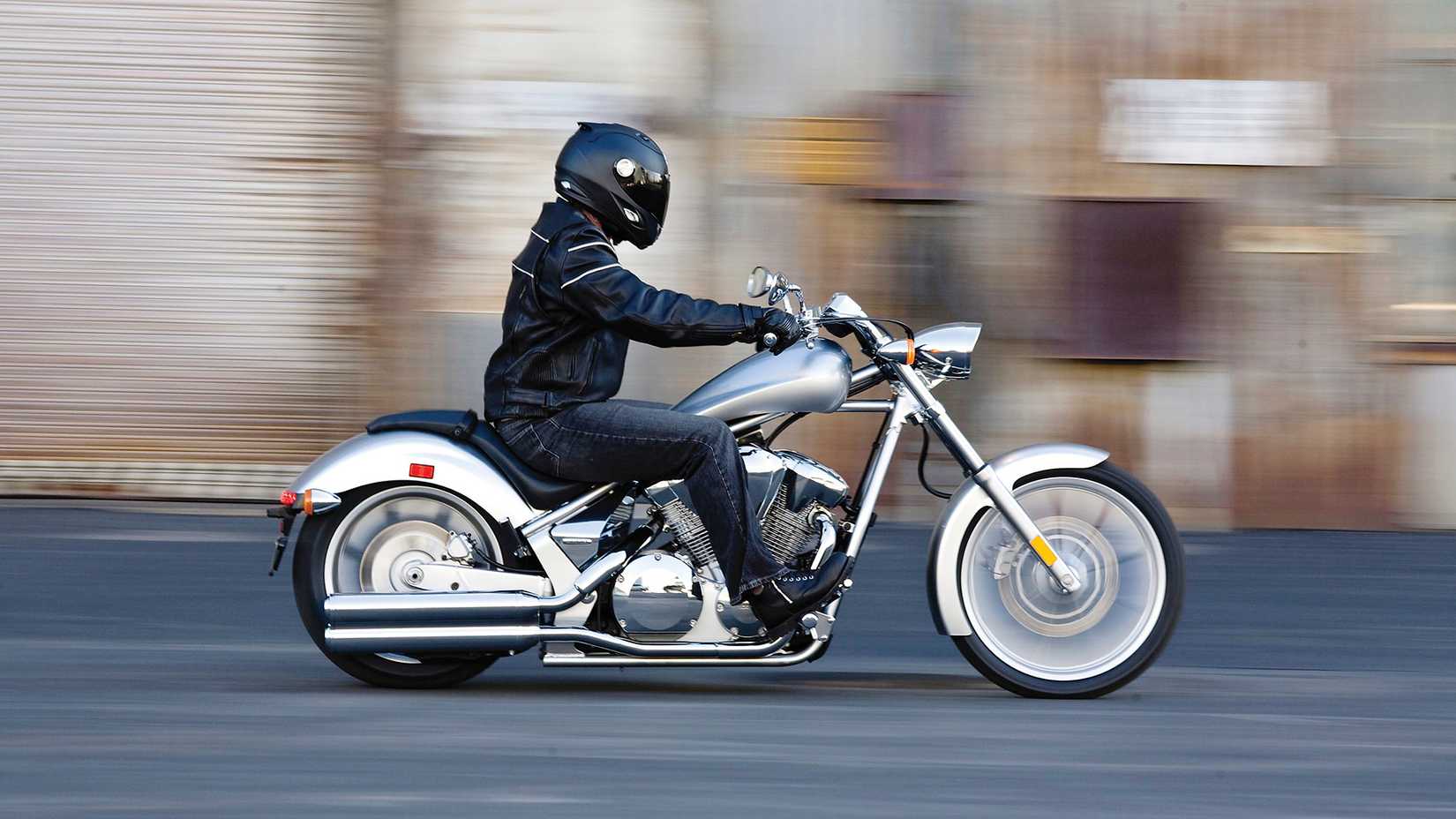 Honda Fury accelerating side profile view
