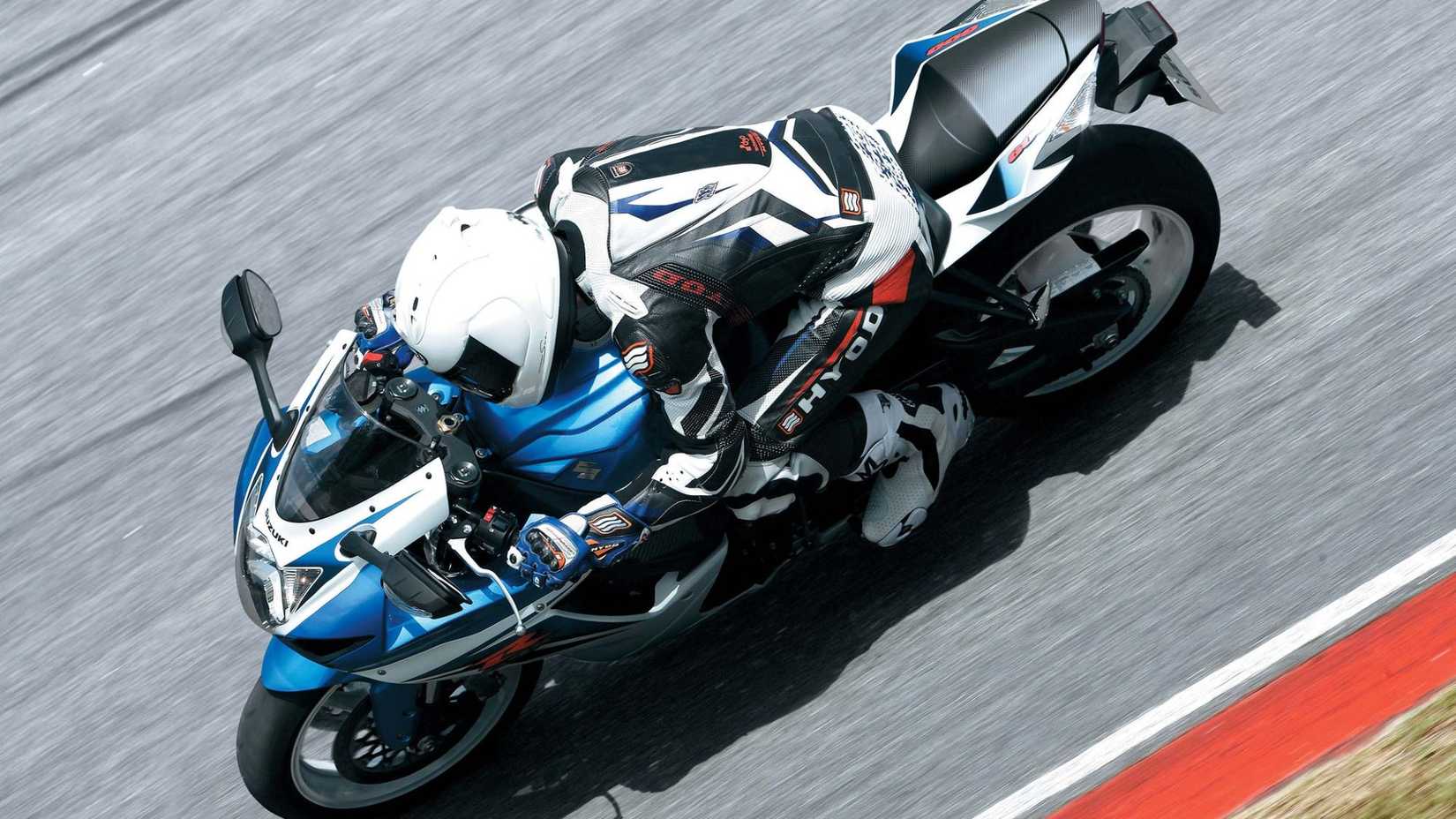 Rider on track with a 2011 Suzuki GSX-R600