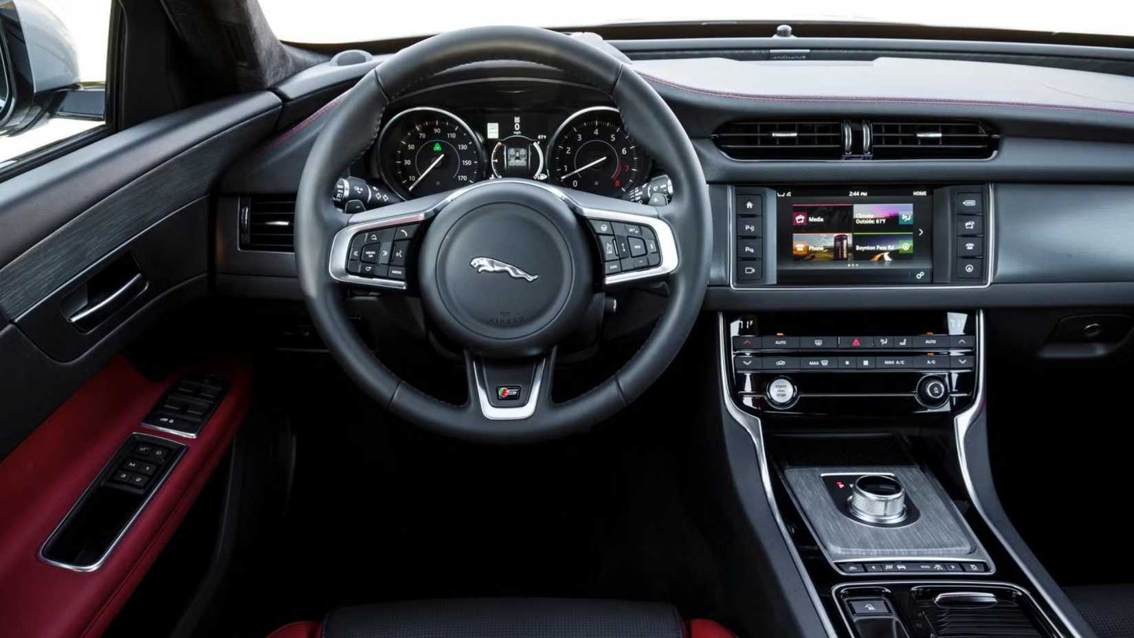 2019 Jaguar XF S interior shot showing driver's side cabin