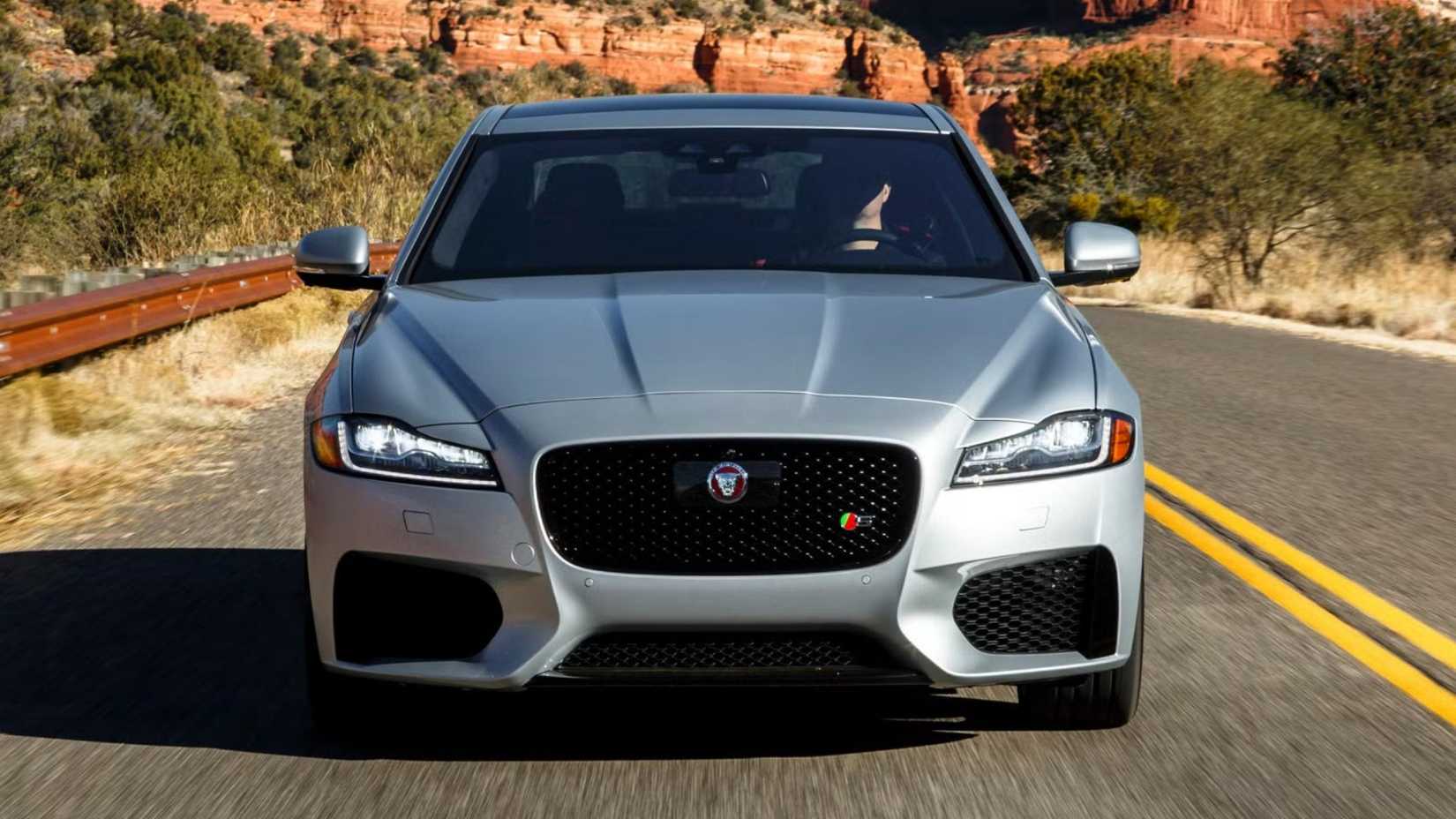 2019 Jaguar XF S front shot parked on the road