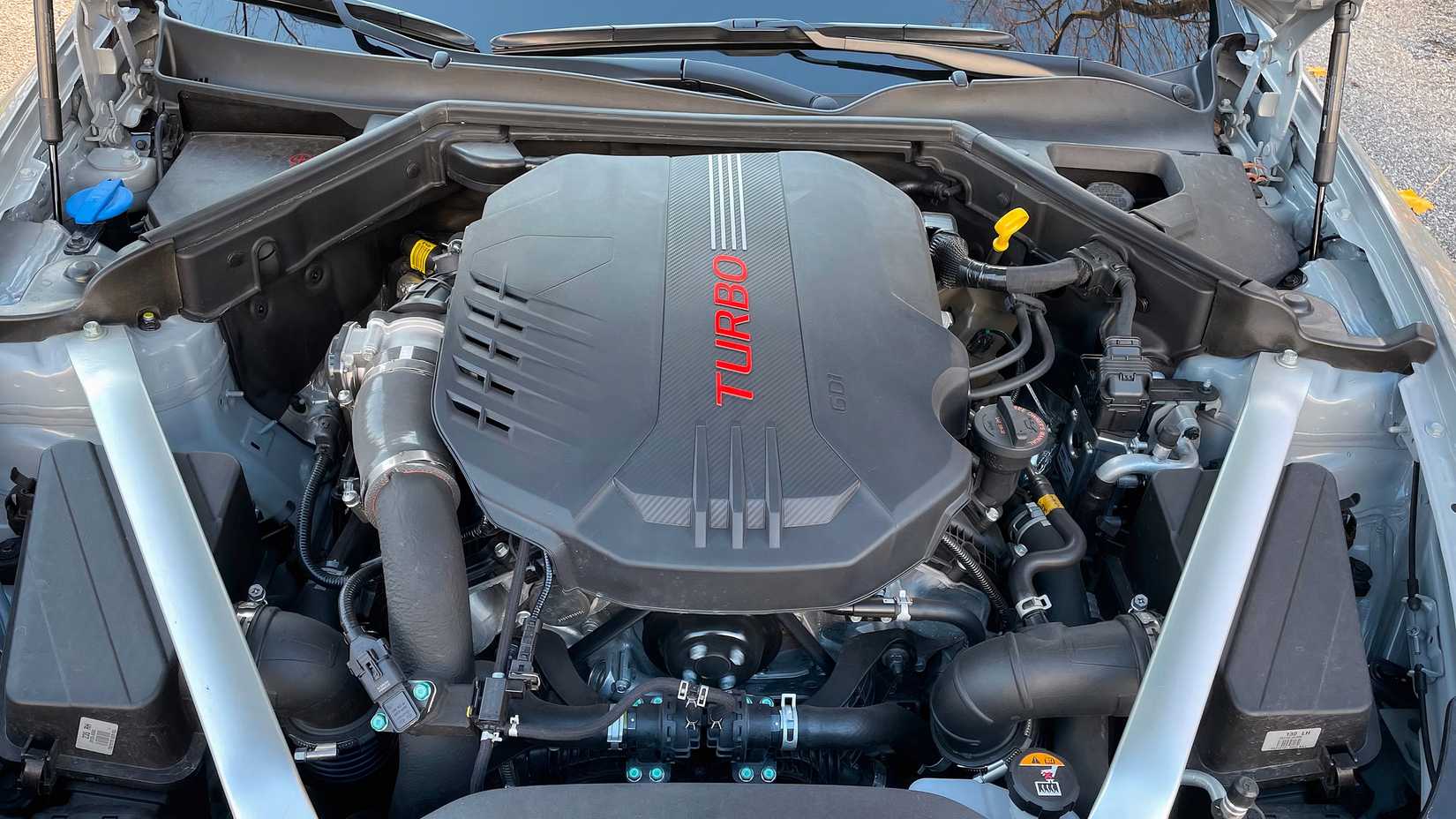2023 Kia Stinger engine bay