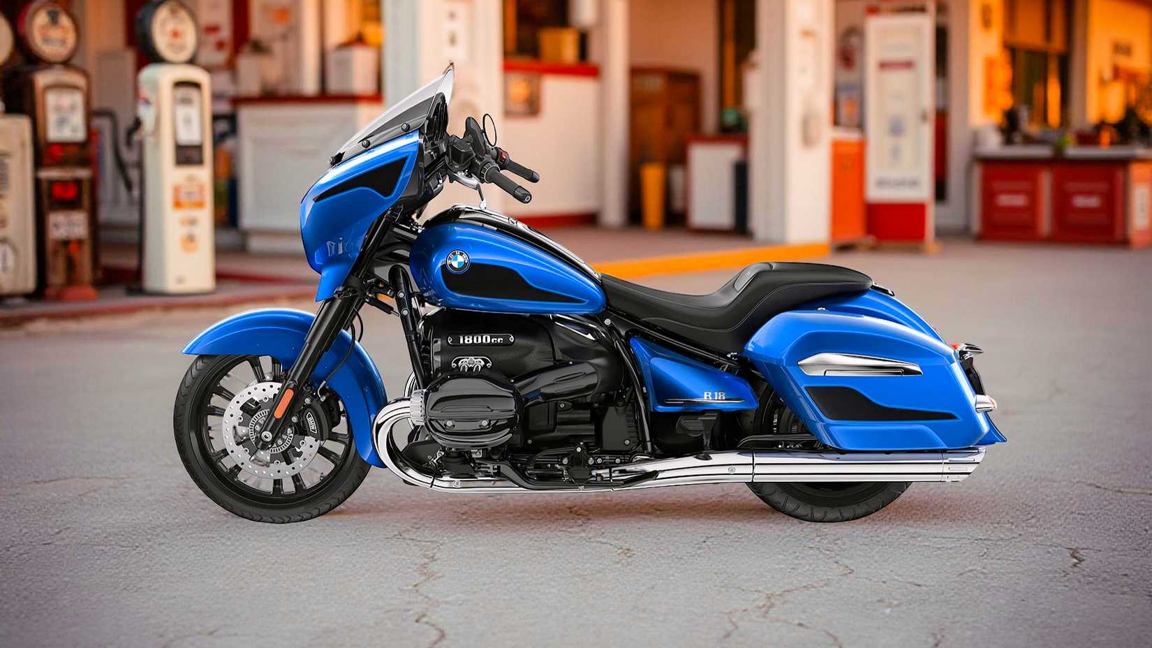 2024 BMW R 18 B perfil estático quarto tiro