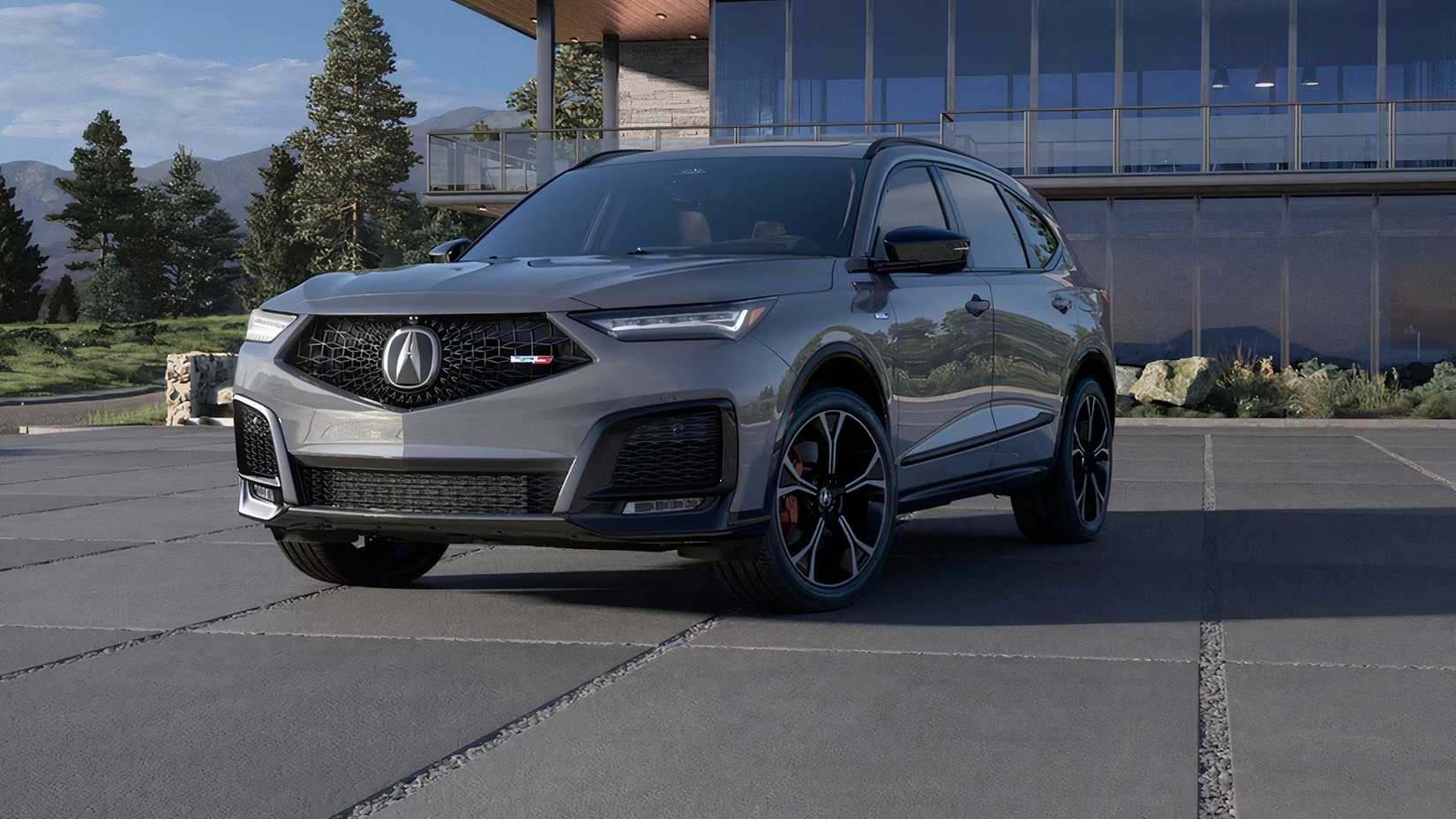 2025 Acura MDX em prata estacionado no estacionamento